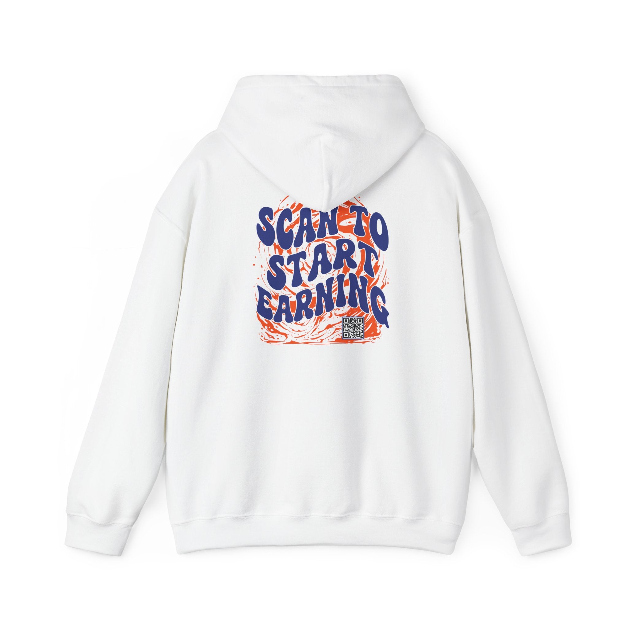 Copy of Scan to Start Earning Hoodie — Motivational Back-Print Streetwear