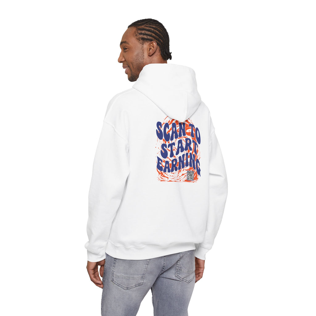 Copy of Scan to Start Earning Hoodie — Motivational Back-Print Streetwear